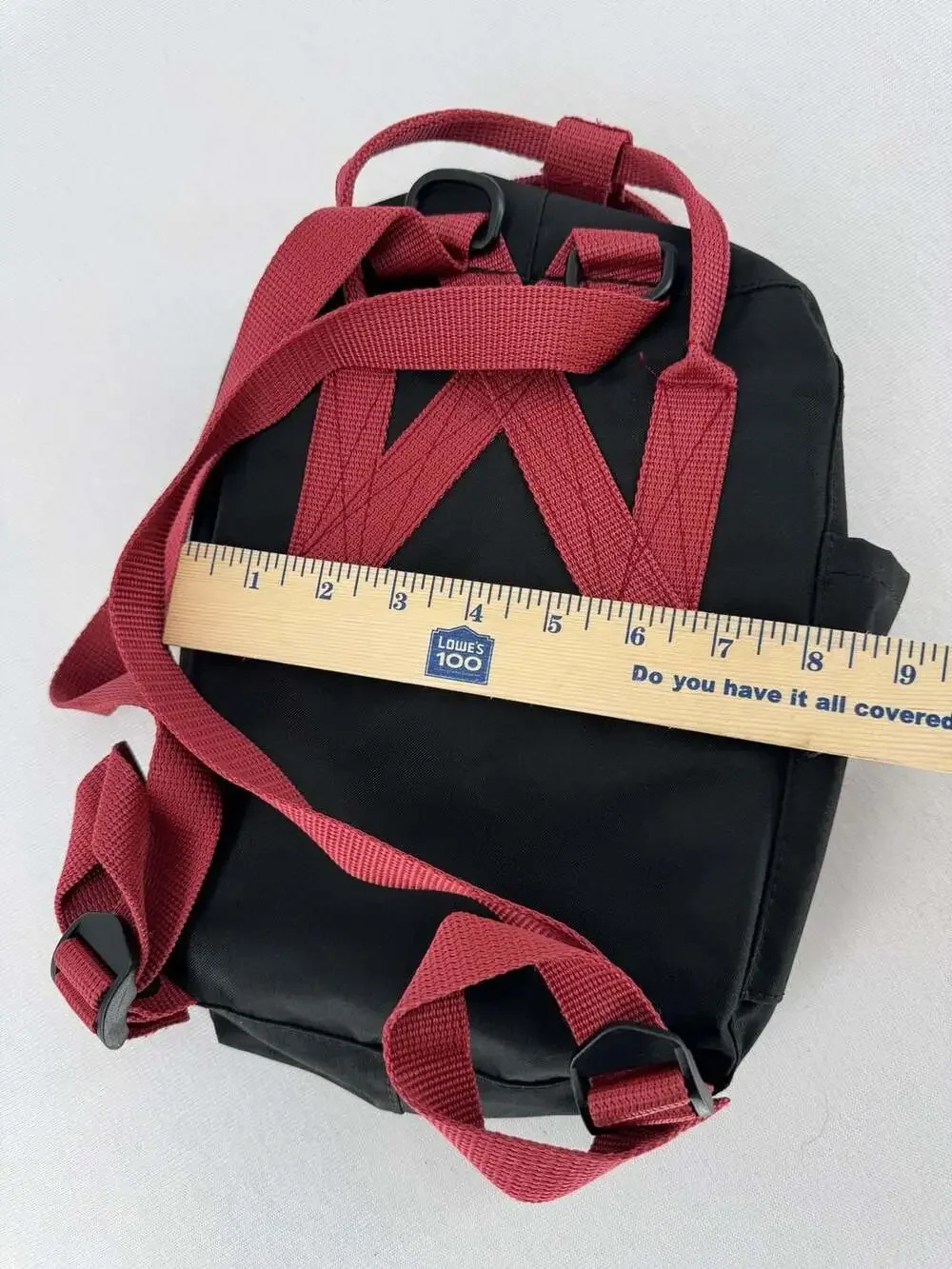 Fjallraven Kanken Mini Backpack Black Ox Red